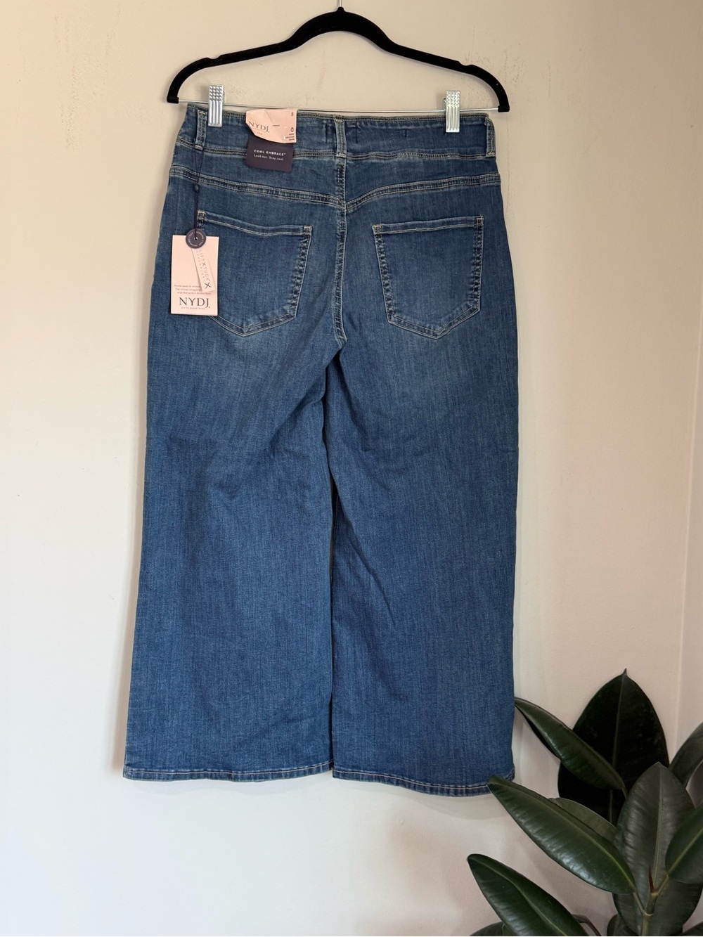 NWT NYDJ High Rise Major Wide Leg Capri Jeans Size 8 Serendipit - Picture 6 of 7